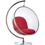 Bubble Chair and Stand in Stainless Steel