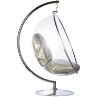 Bubble Chair and Stand in Stainless Steel