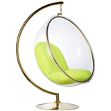 Bubble Chair and Stand in Gold Finish