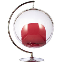 Bubble Chair and Stand in Stainless Steel