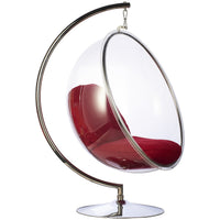 Bubble Chair and Stand in Stainless Steel