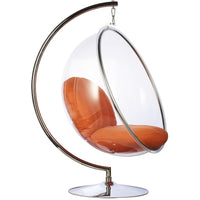 Bubble Chair and Stand in Stainless Steel