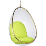 Hanging Egg Bubble Chair In Gold Finish