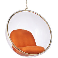 Hanging Bubble Chair In Gold Finish