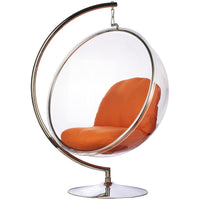 Bubble Chair and Stand in Stainless Steel