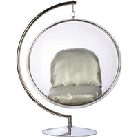 Bubble Chair and Stand in Stainless Steel