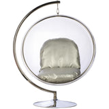 Bubble Chair and Stand in Stainless Steel