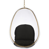Hanging Egg Bubble Chair In Gold Finish