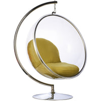 Bubble Chair and Stand in Stainless Steel