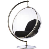 Bubble Chair and Stand in Stainless Steel