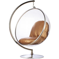 Bubble Chair and Stand in Stainless Steel